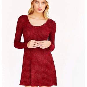 NEW URBAN OUTFITTERS RED SWEATER DRESS
